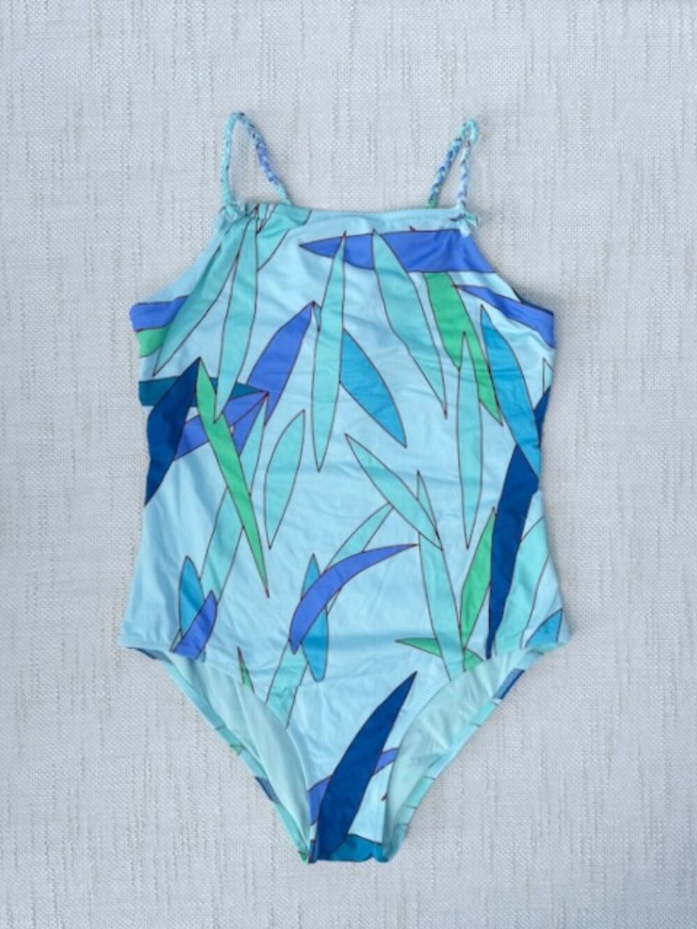 Vilebrequin Girls Sz 14 Blue Leaf Swimsuit